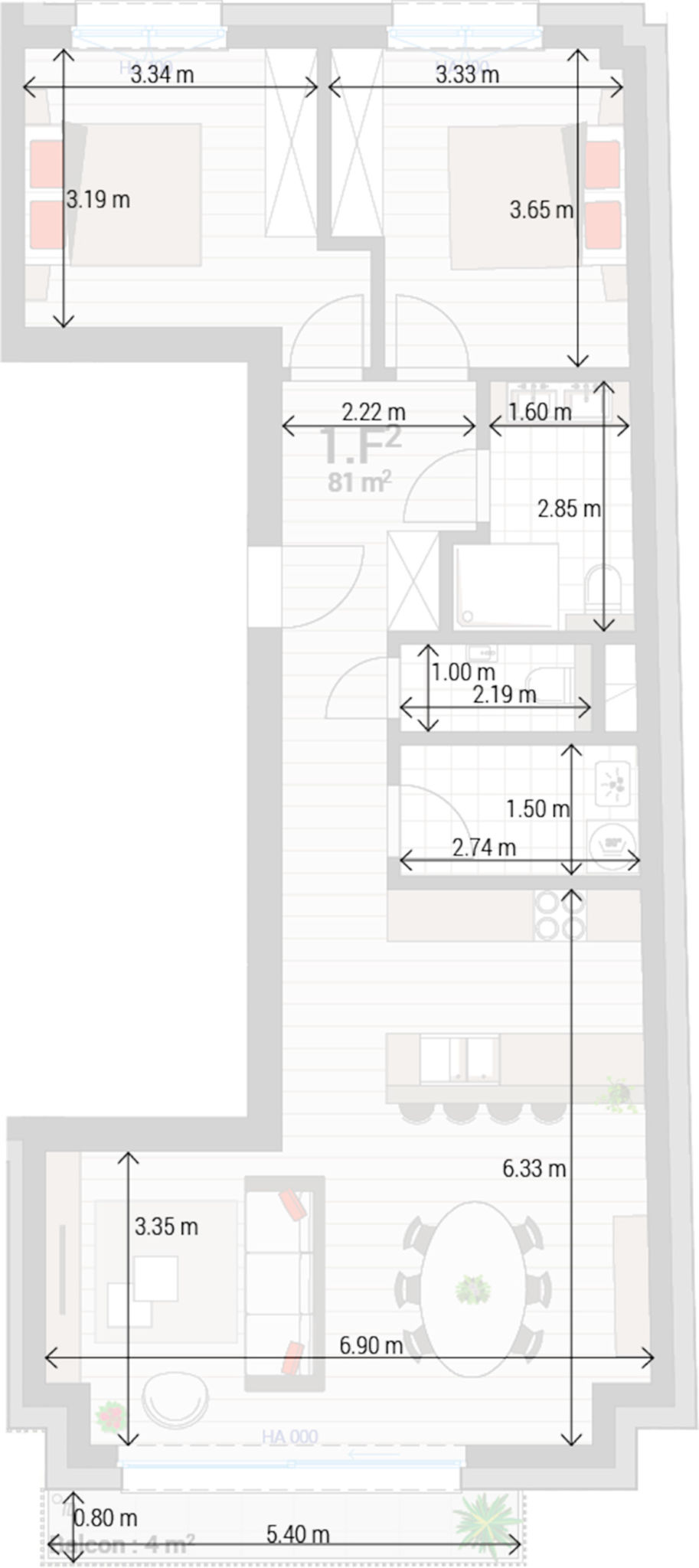 Appartement 1F