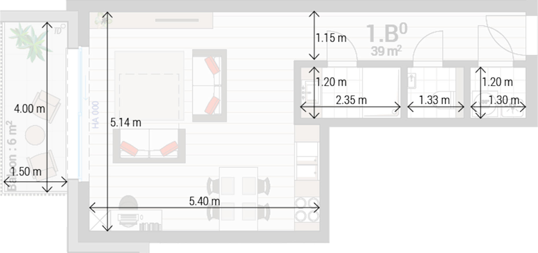 Wohnung 1B