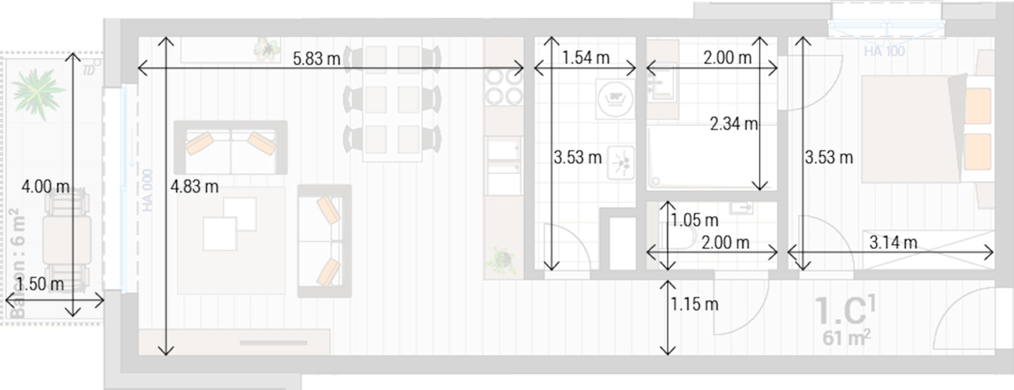 Wohnung 1C