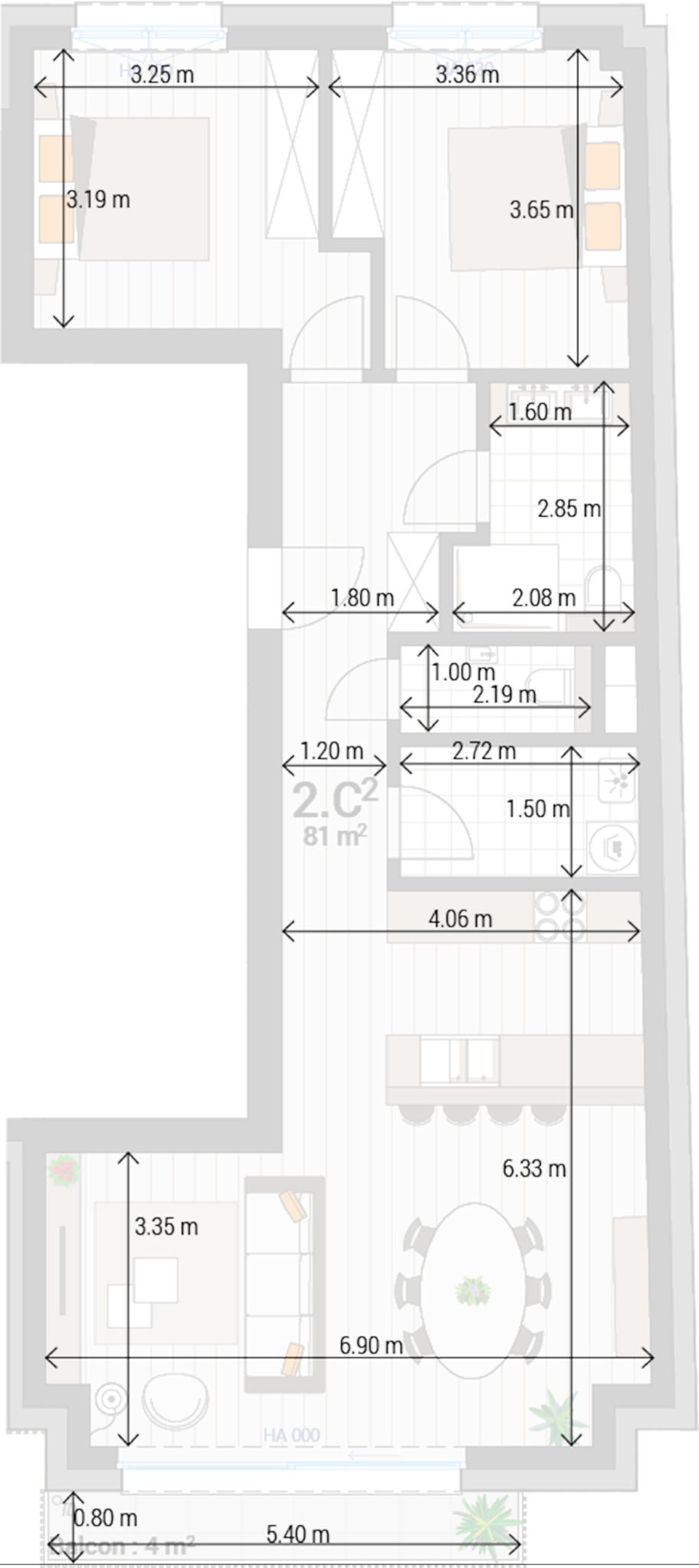 Wohnung 2C